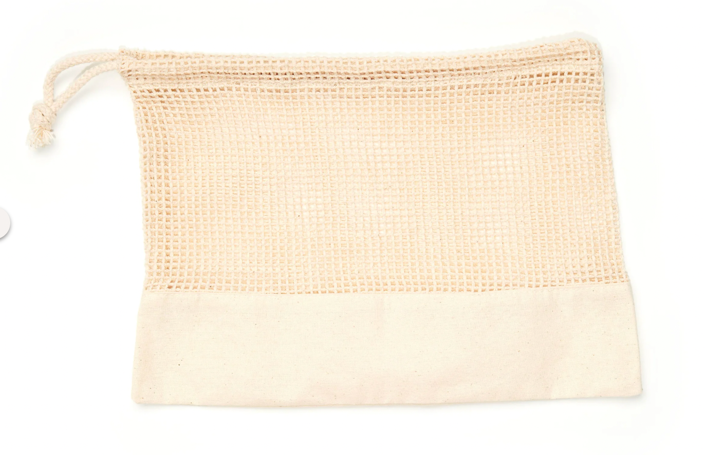 Cotton Mesh Rectangular Grocery Produce Bag