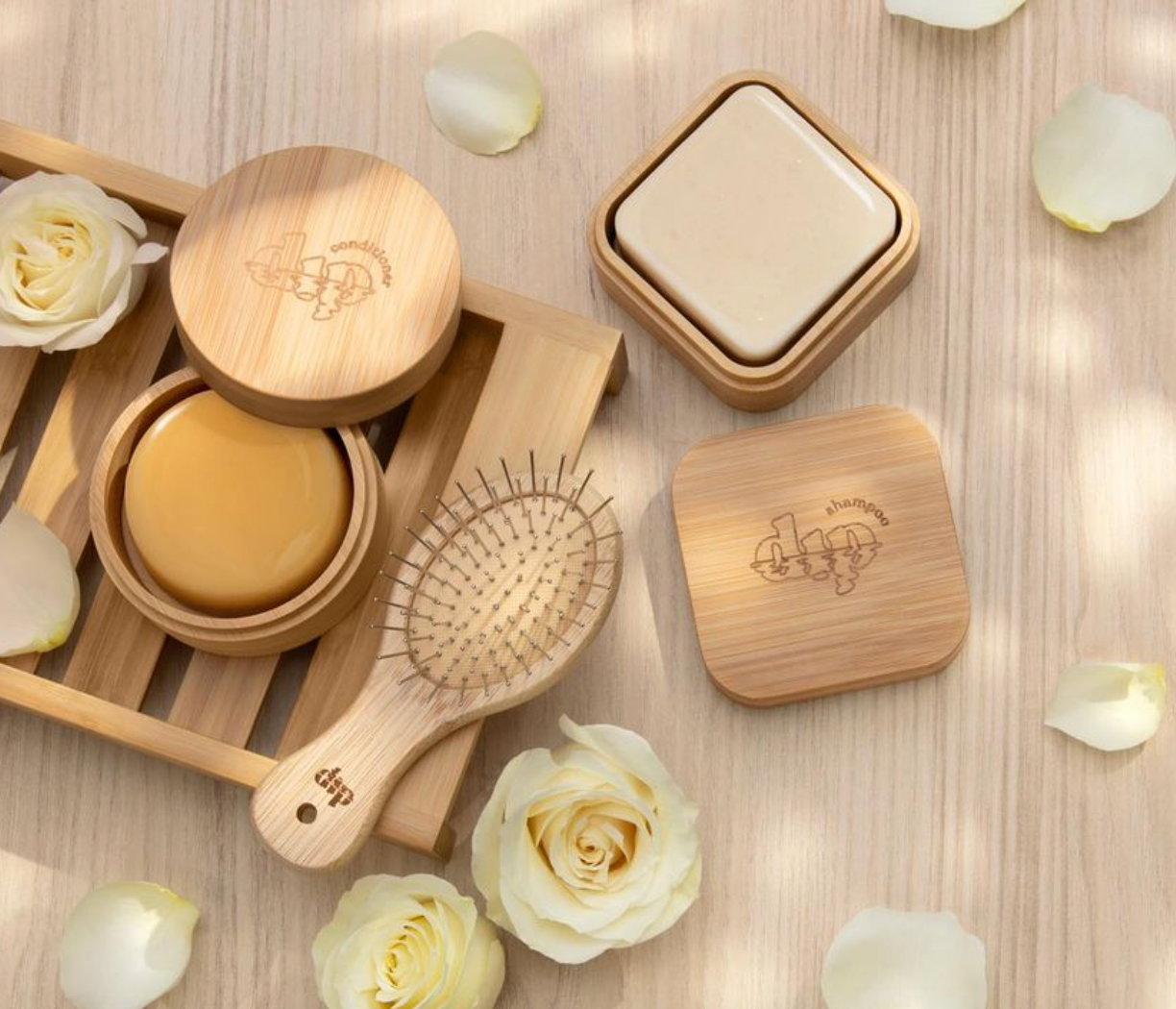Mini Bamboo Travel Case with Coaster